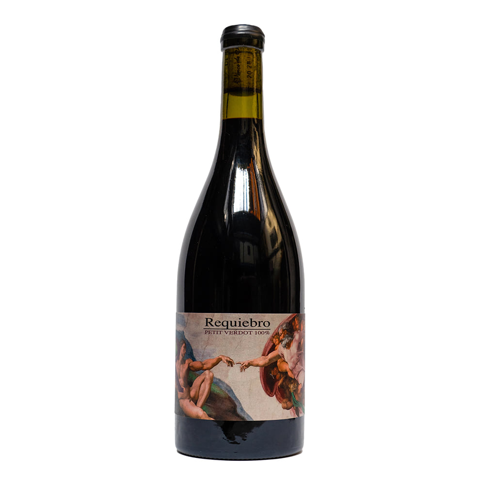Botella de vino tinto Petit Verdot Requiebro de Bodega Amadís de Gaula