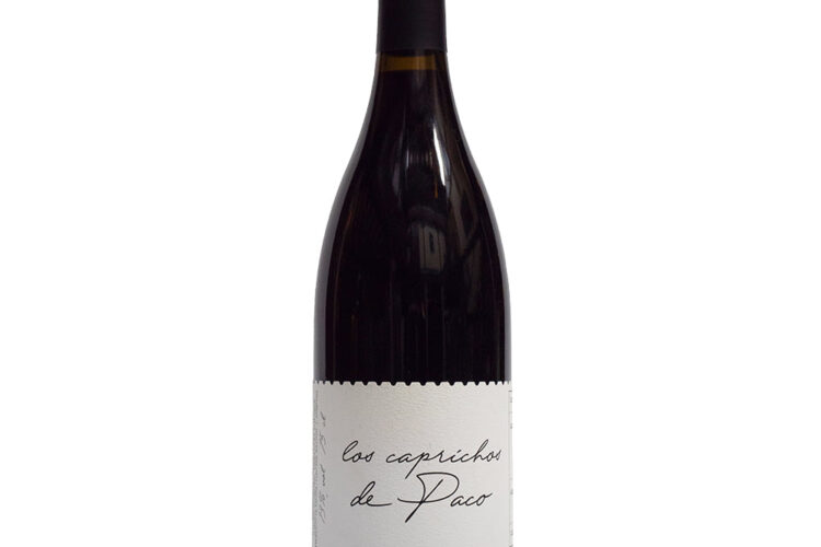 Botella de vino tinto Syrah Los Caprichos de Paco de Bodega Amadís de Gaula