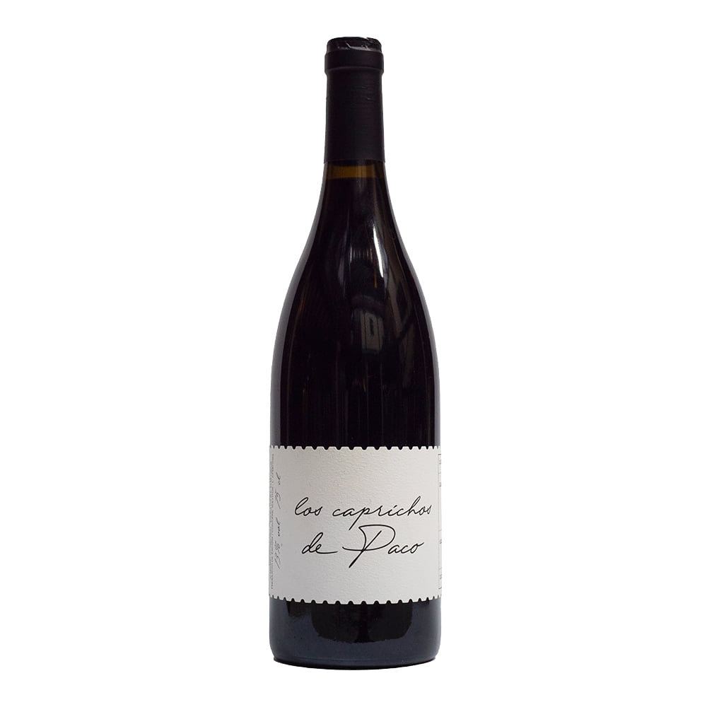 Botella de vino tinto Syrah Los Caprichos de Paco de Bodega Amadís de Gaula
