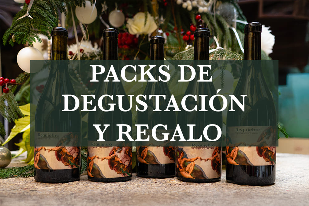 Lotes de vinos preparados para regalar y degustar, bodega Amadís de Gaula